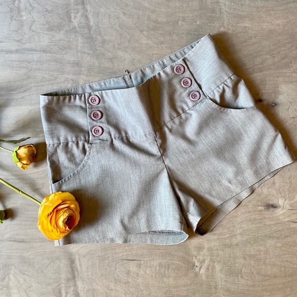 Silvery Gray Shorts - Picture 1 of 6